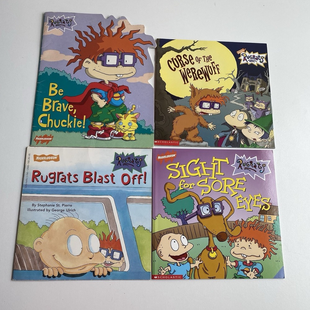 Vintage Nickelodeon Rugrats Books Retro‎ Lot Of 4 Paperback Books Comic